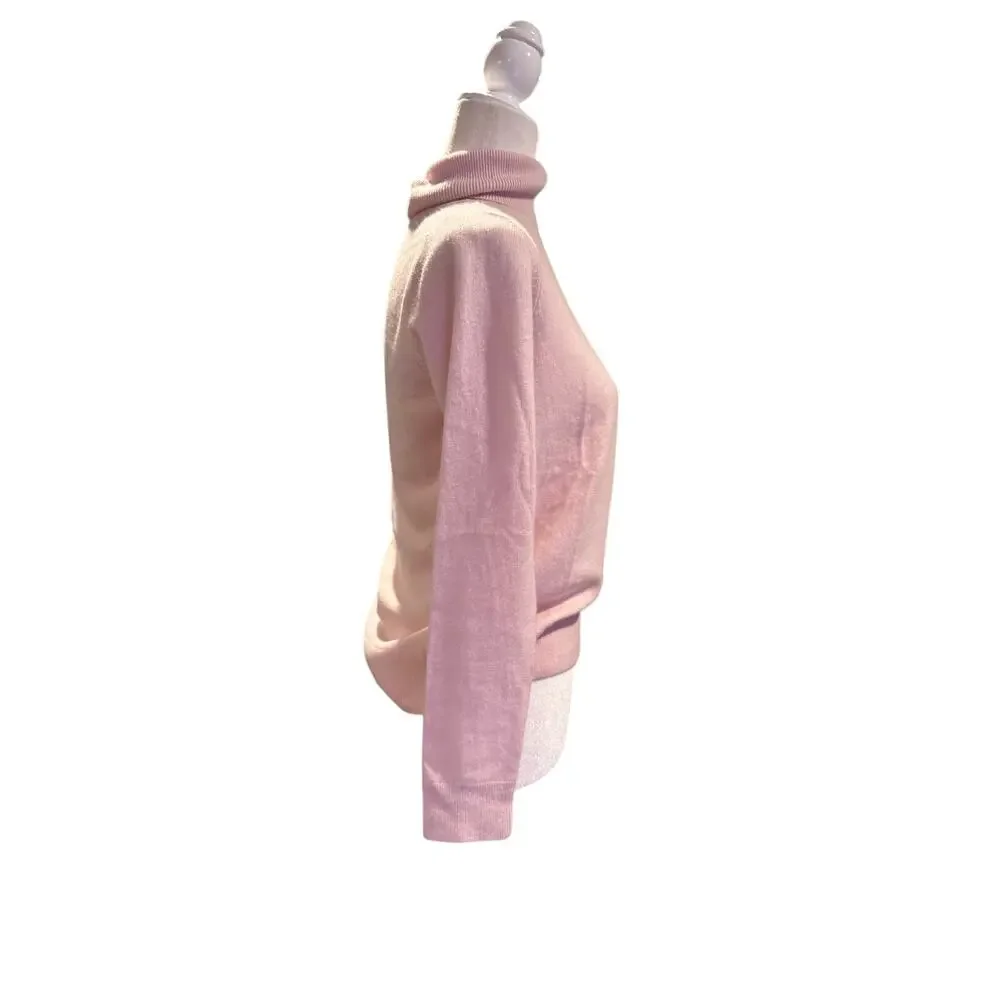 QUINCE Mongolian 100% Cashmere Pink Turtleneck Sweater in Size Small - Picture 2 of 6